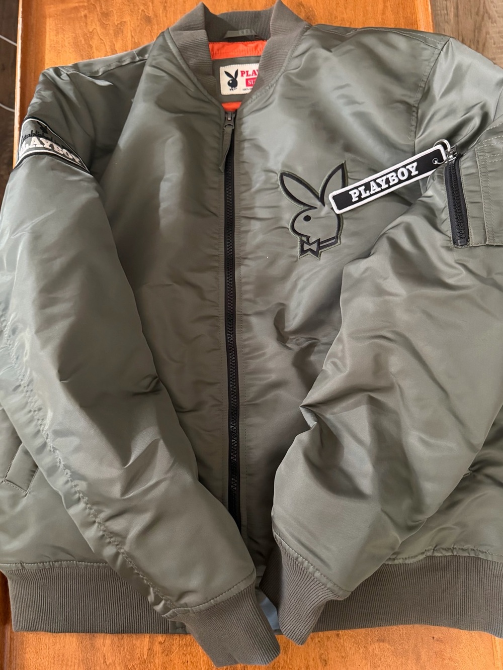 Playboy Olive Green Bomber Jacket